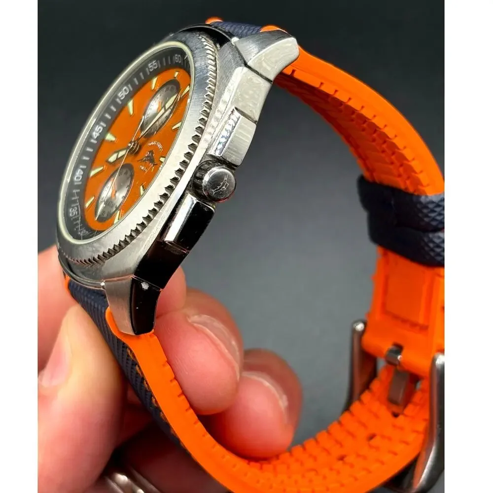 Tommy Bahama Relax RLX1057 A126 Orange Dial 24 Hour 100M 43mm Men’s Watch